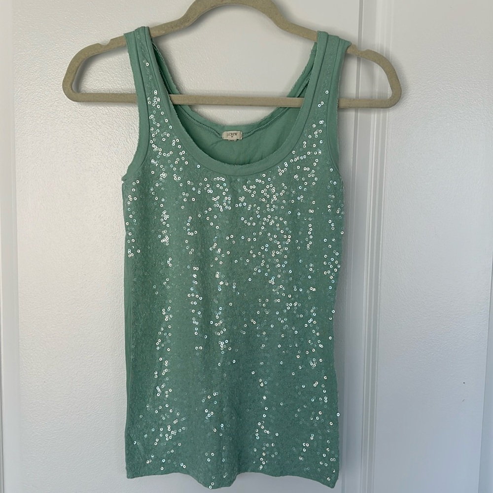 J Crew sequin cotton tank